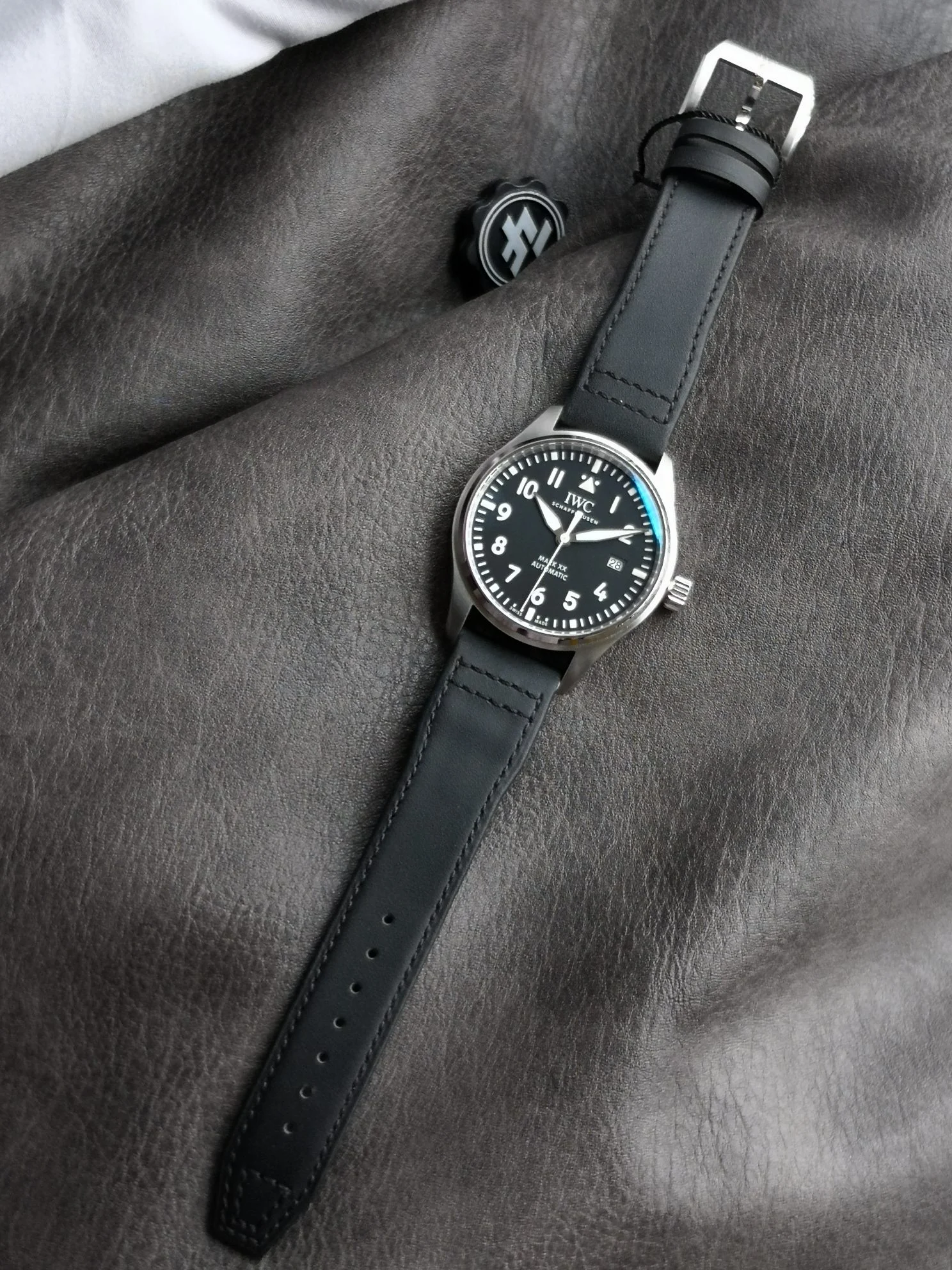 IWC Pilot Ceramic IW328101 — photographed off the sweep