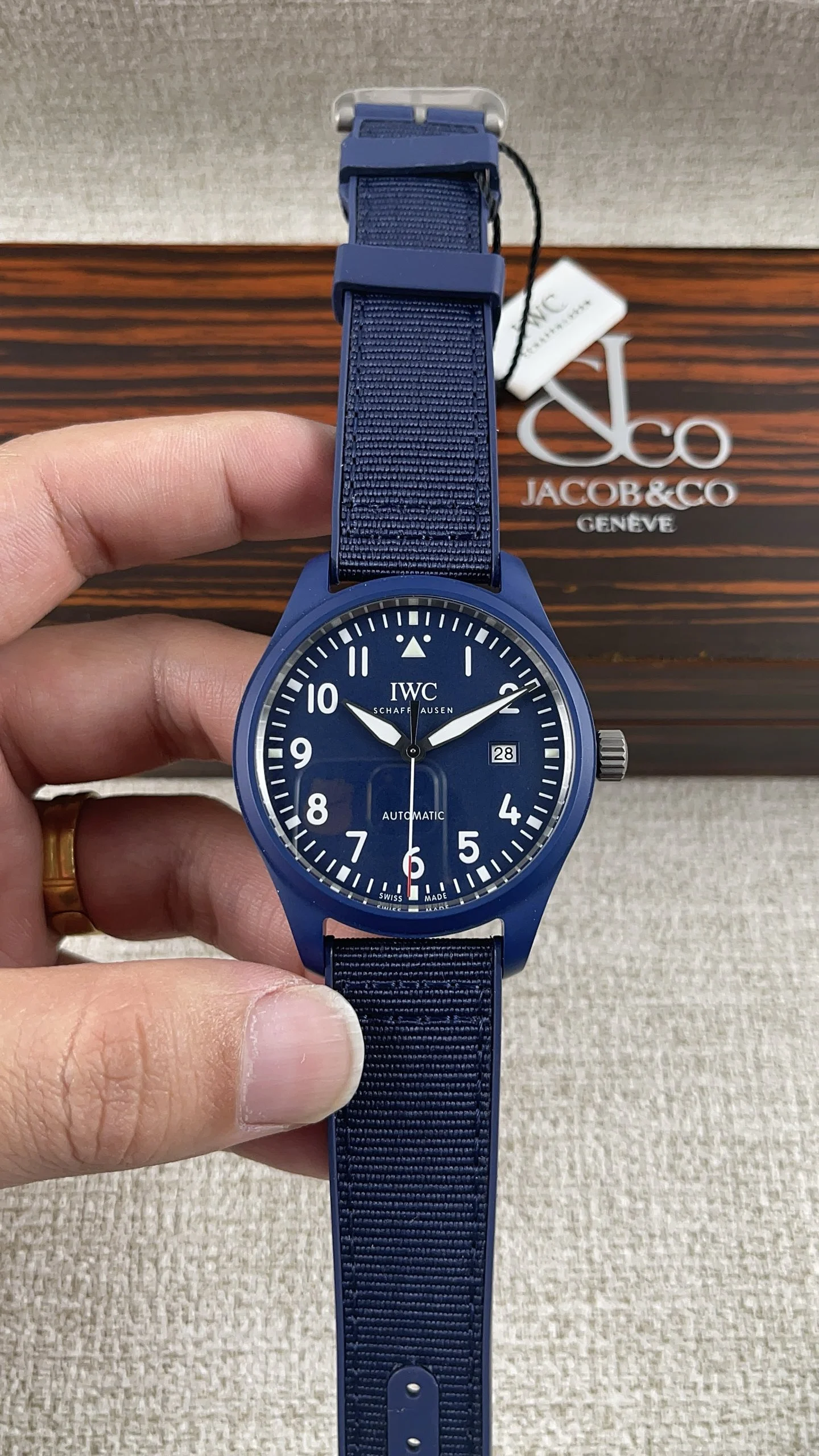 IWC Pilot Ceramic — photographed off the sweep