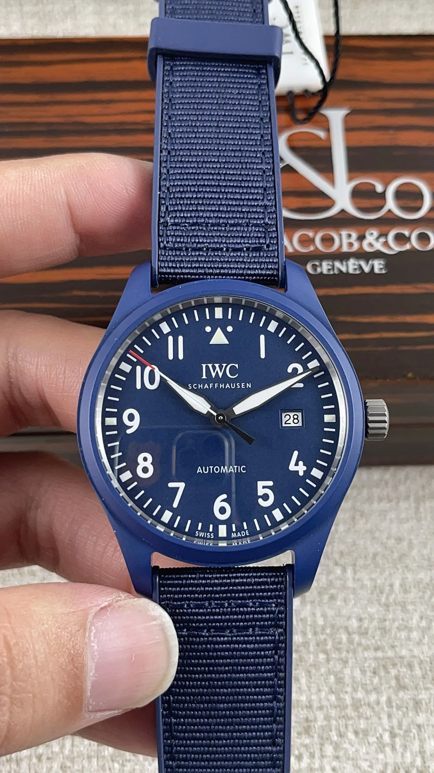 IWC Pilot Ceramic — photographed off the sweep