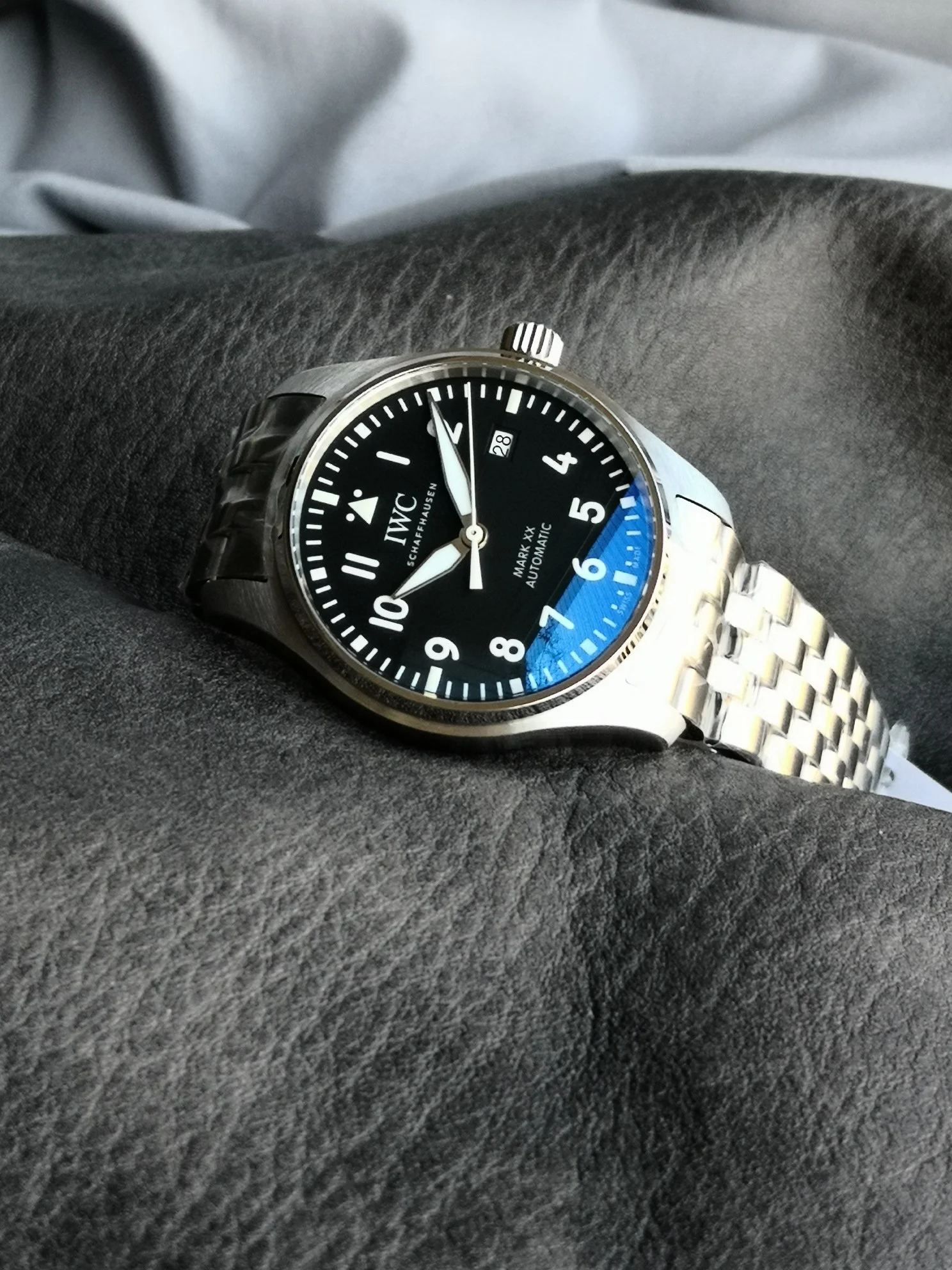 IWC Pilot IW328202 — photographed off the sweep