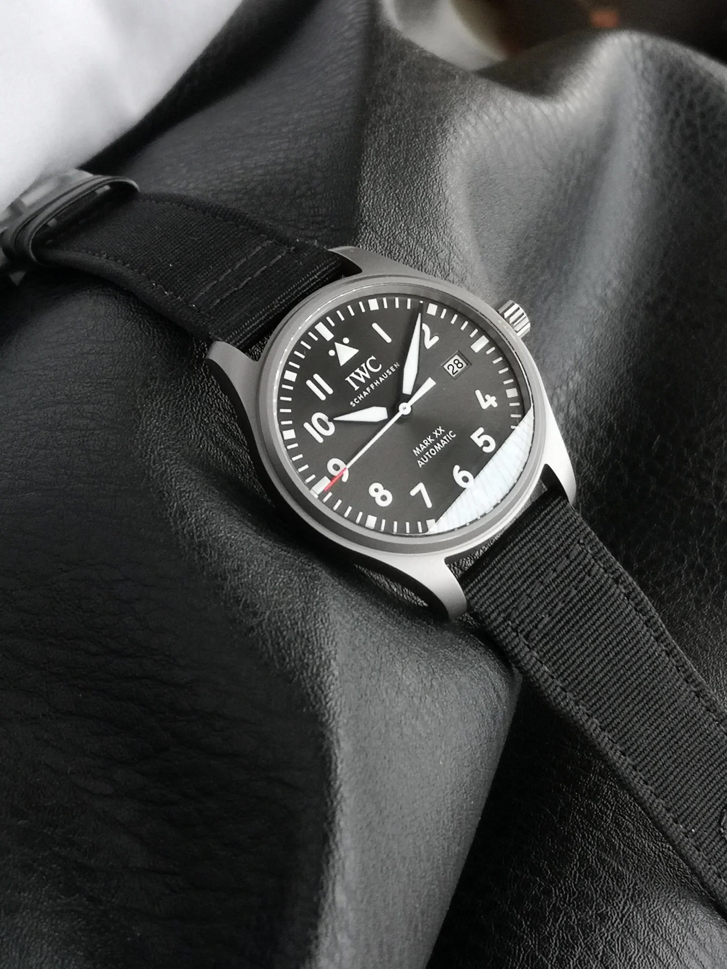 IWC Pilot IW328209 — photographed off the sweep