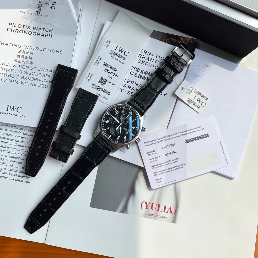 IWC Pilot IW377701 43mm — photographed off the sweep