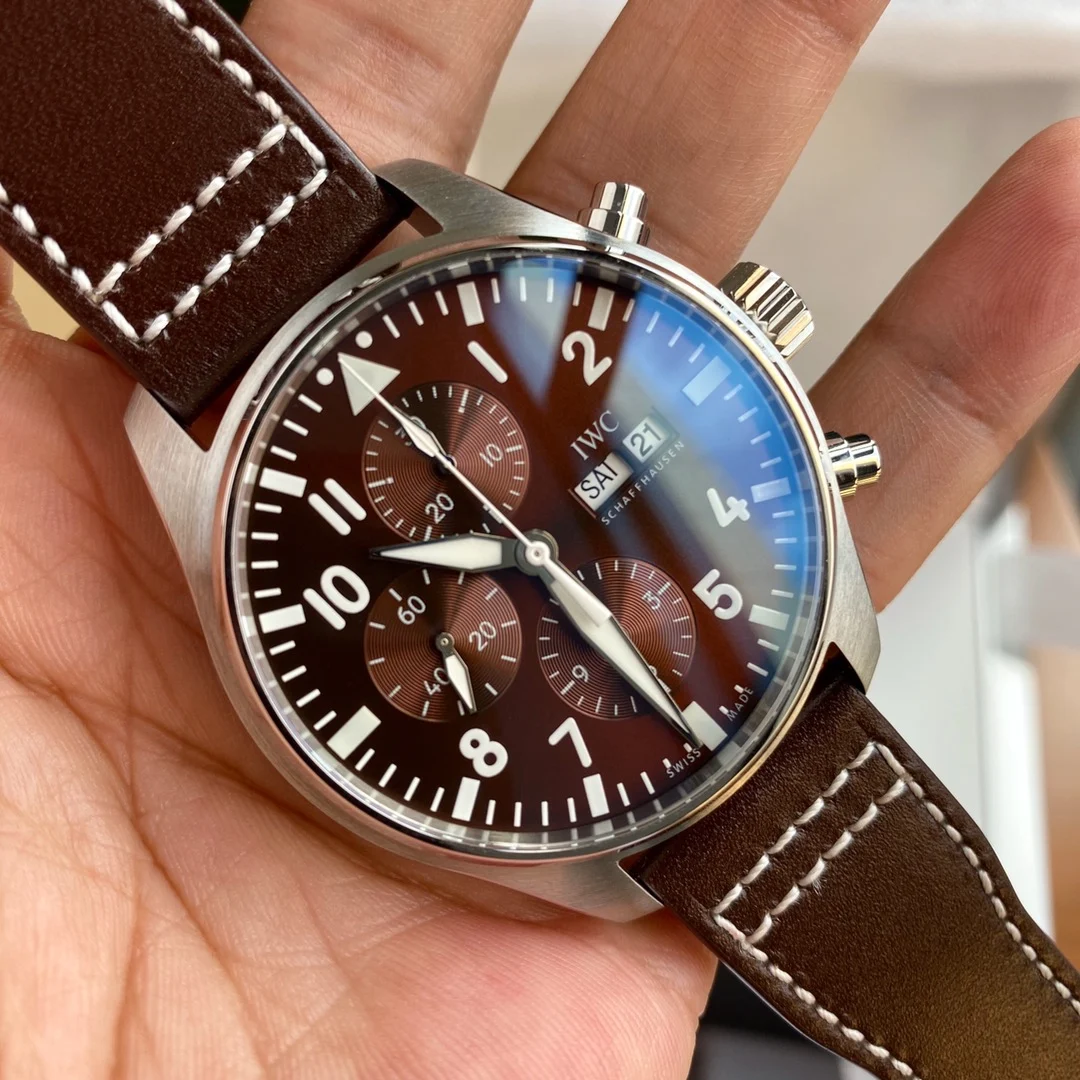 IWC Pilot IW377713 43mm — photographed off the sweep