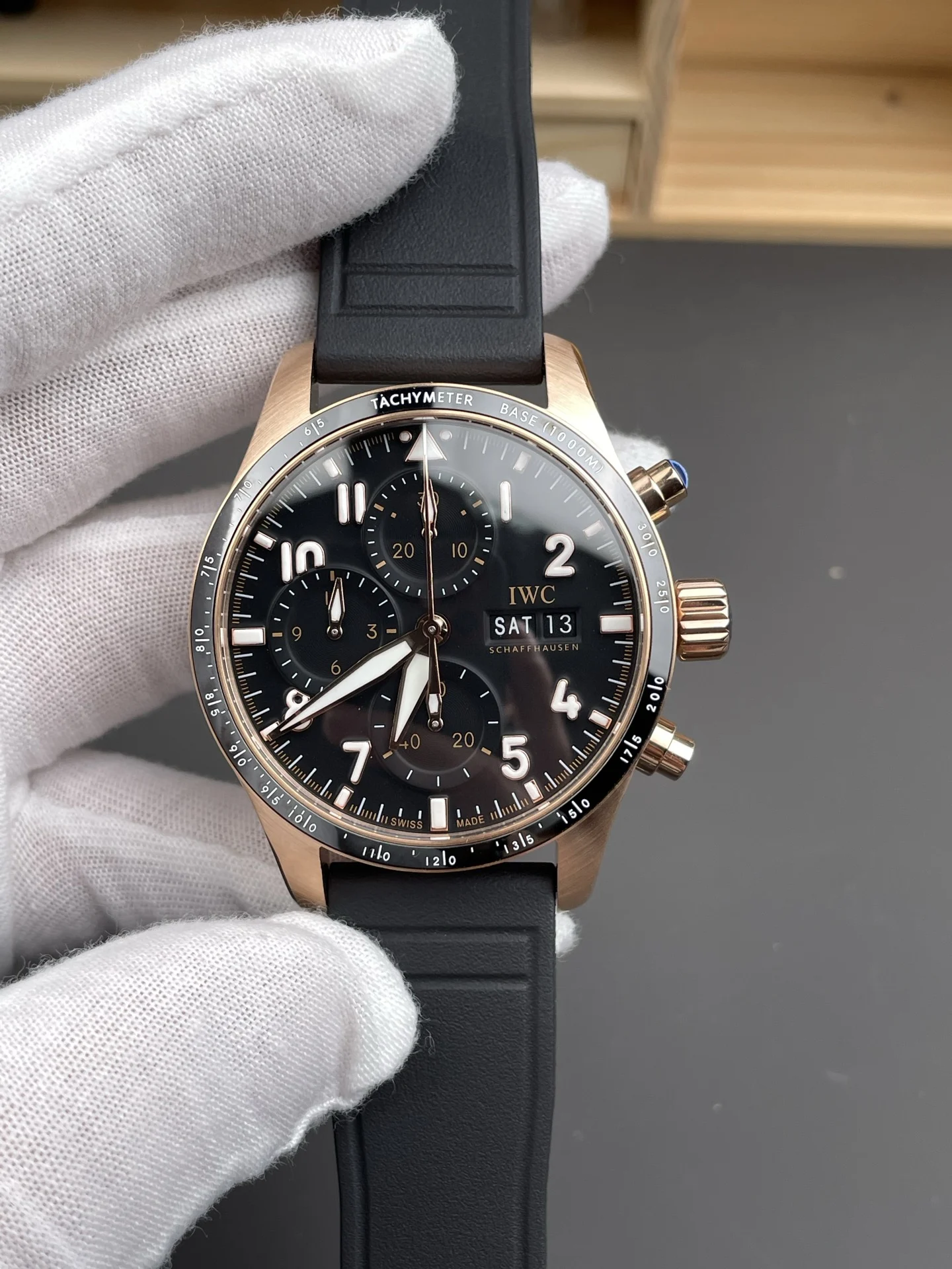 IWC Pilot Rose Gold Black Dial 41mm