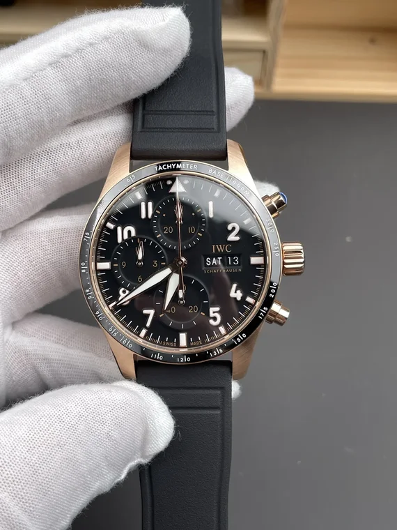 IWC Pilot Rose Gold Black Dial 41mm