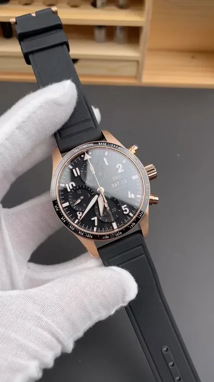 IWC Pilot Rose Gold Black Dial 41mm