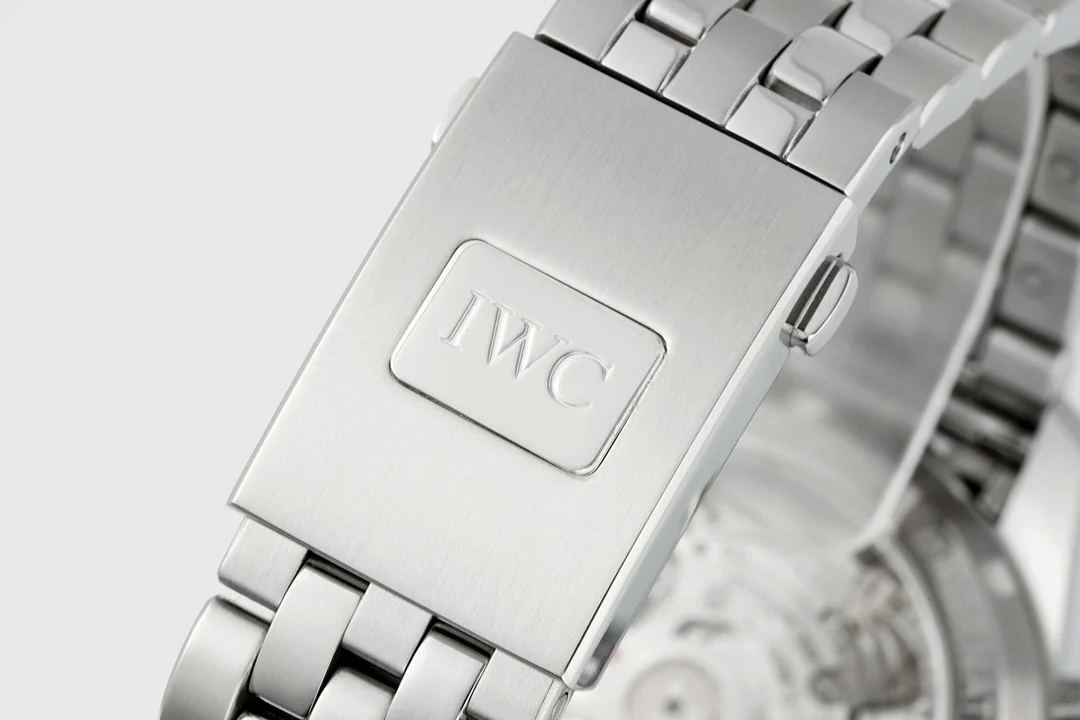 IWC Pilot Steel Black Dial — photographed off the sweep