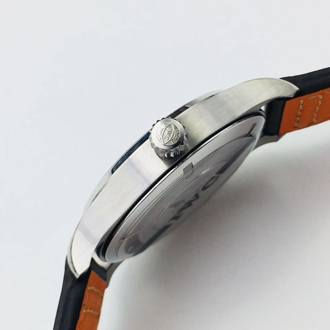 IWC Pilot Steel Blue Dial 40mm — photographed off the sweep