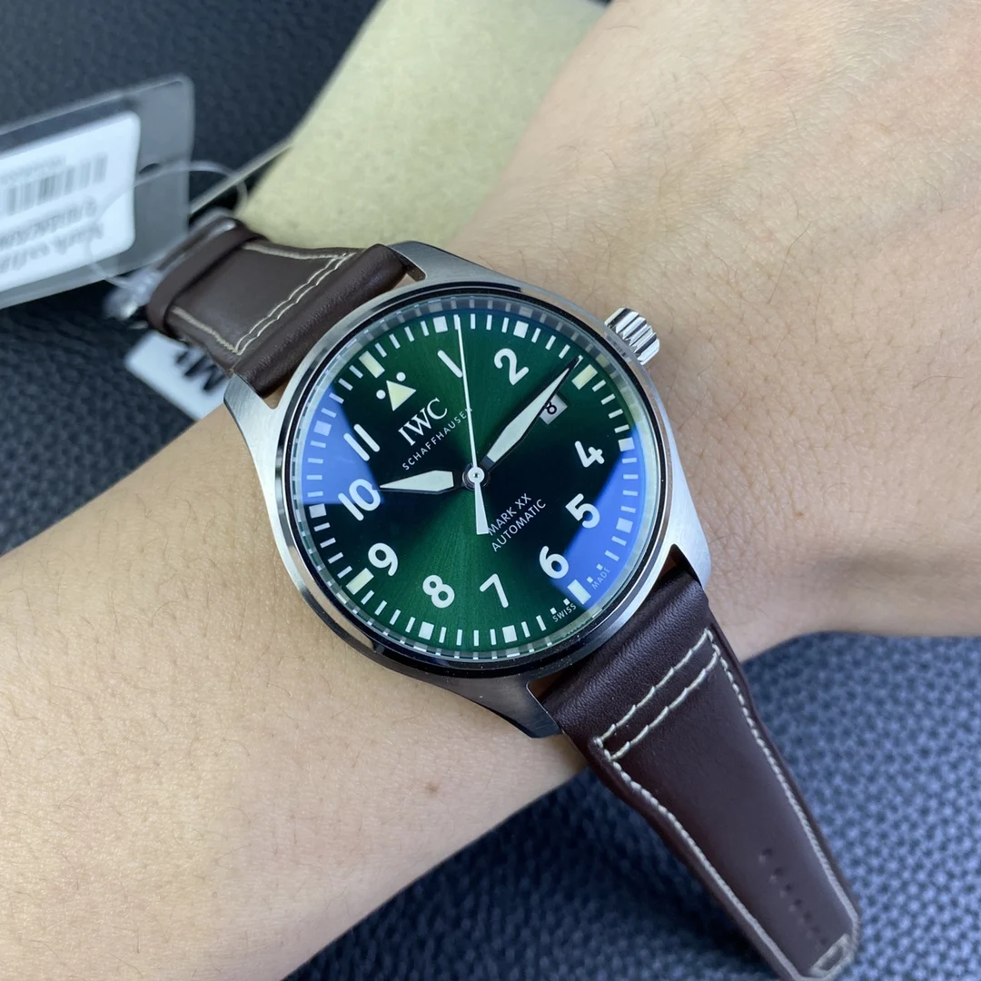 IWC Pilot Steel White Dial — photographed off the sweep
