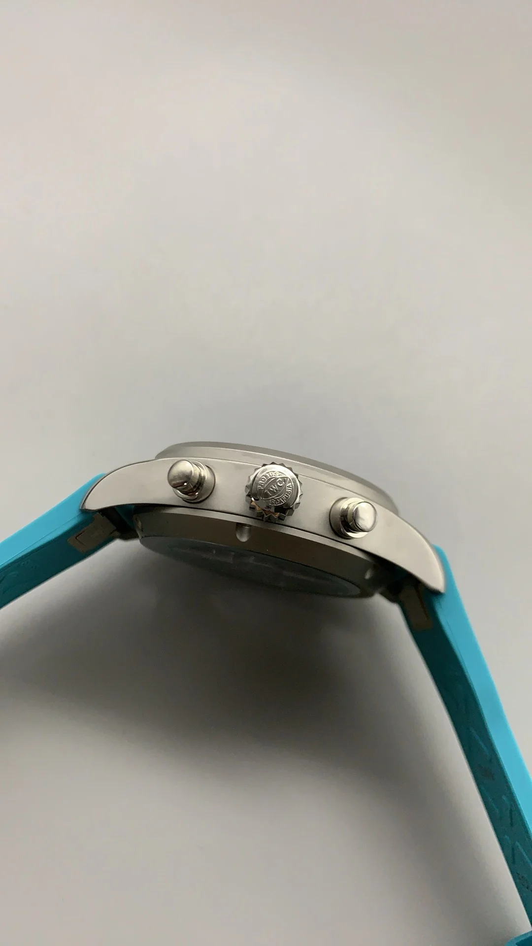 IWC Pilot Tiffany Blue Dial 41mm — photographed off the sweep