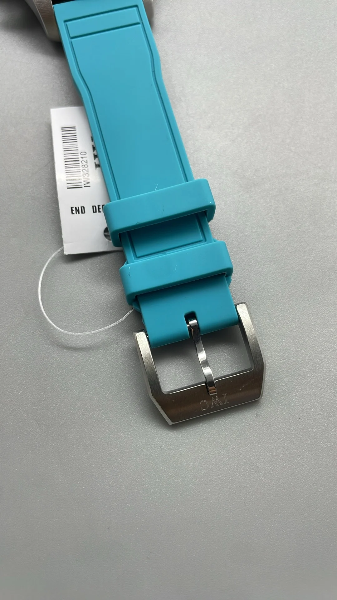 IWC Pilot Tiffany Blue Dial — photographed off the sweep
