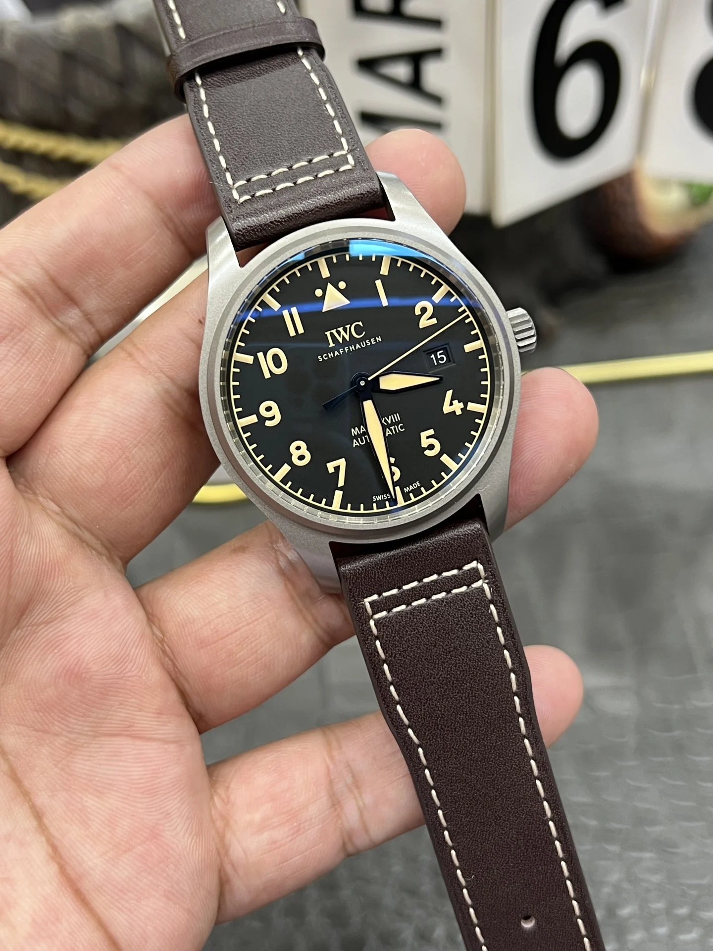 IWC Pilot Titanium 40mm — photographed off the sweep