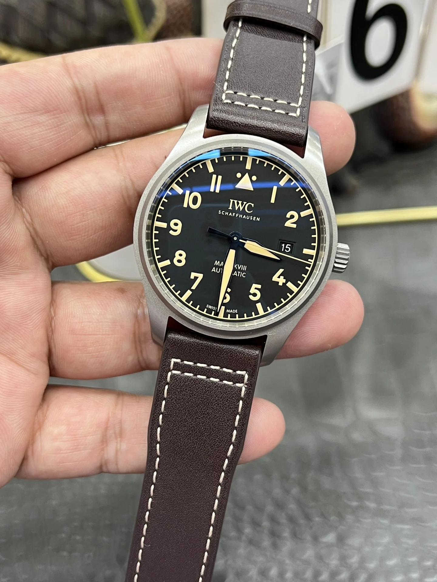IWC Pilot Titanium 40mm — photographed off the sweep