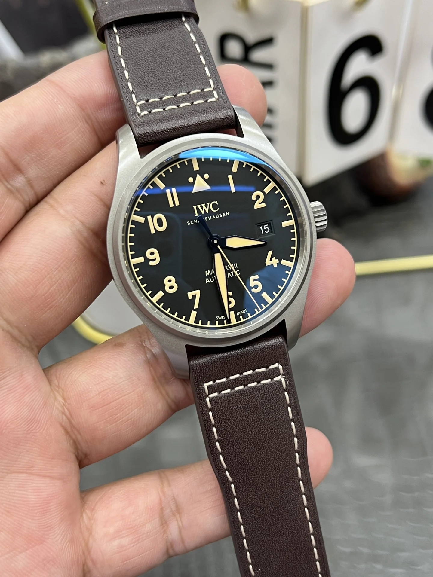 IWC Pilot Titanium 40mm — photographed off the sweep