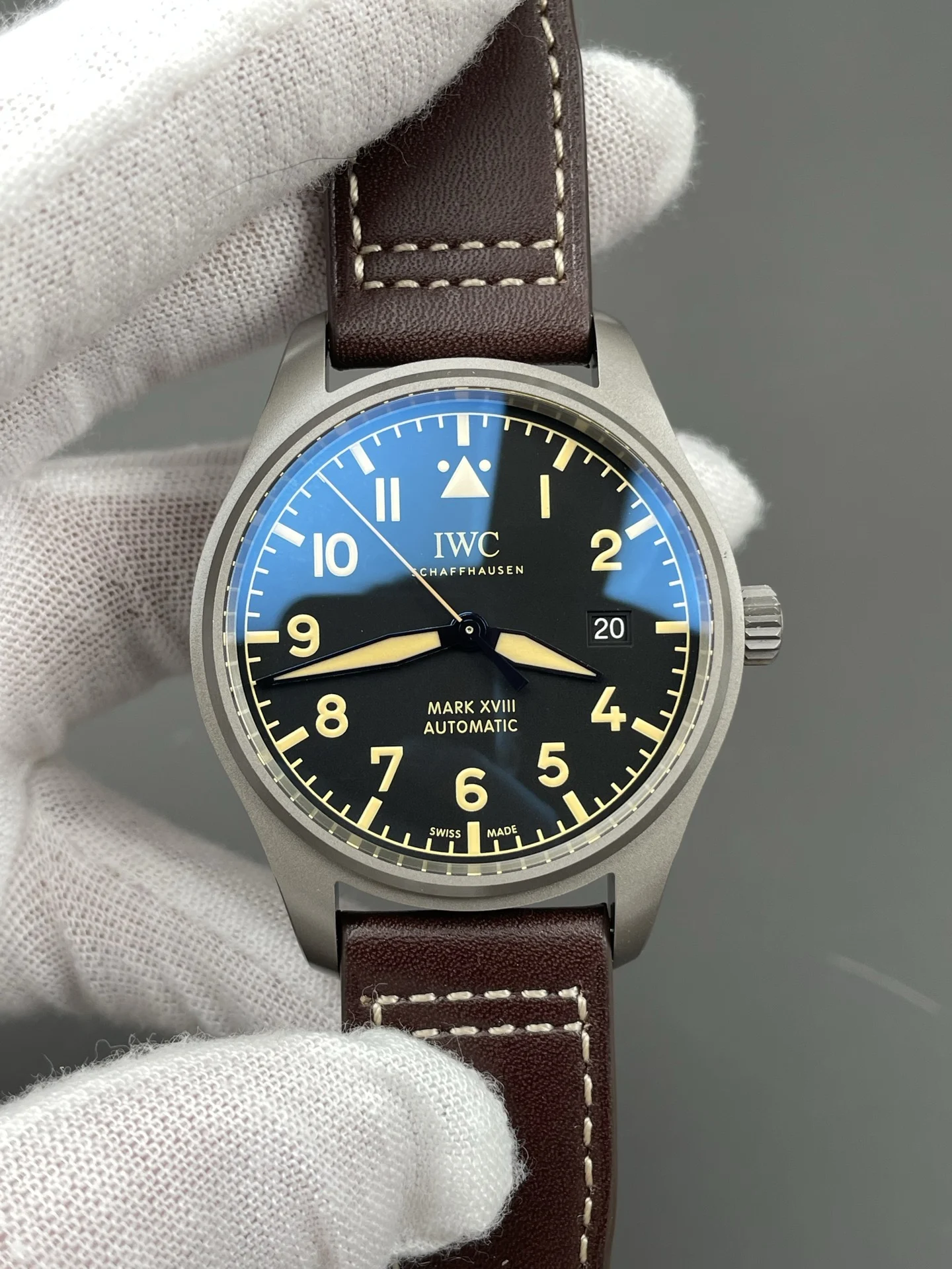 IWC Pilot Titanium 40mm — photographed off the sweep