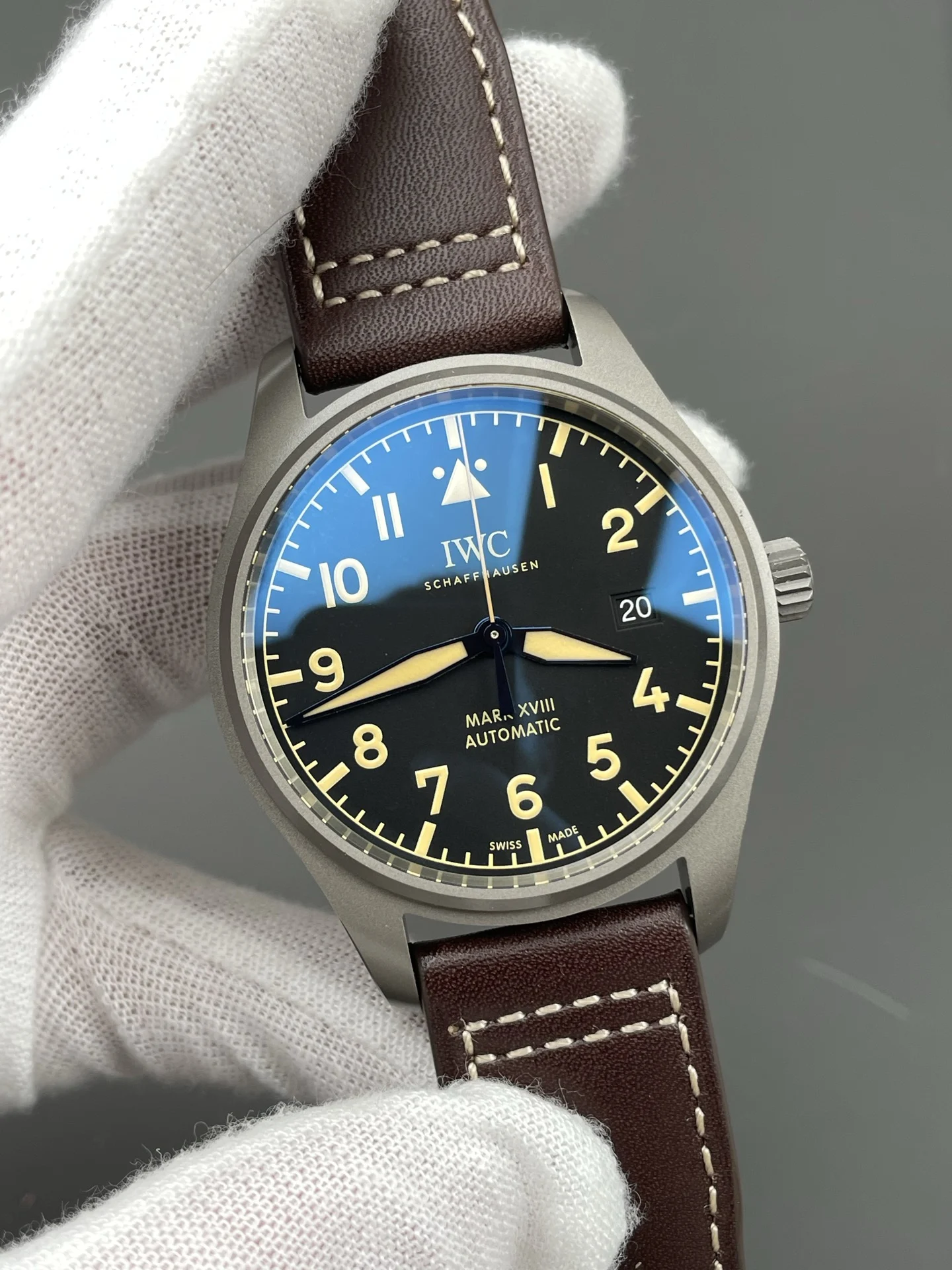 IWC Pilot Titanium 40mm — photographed off the sweep