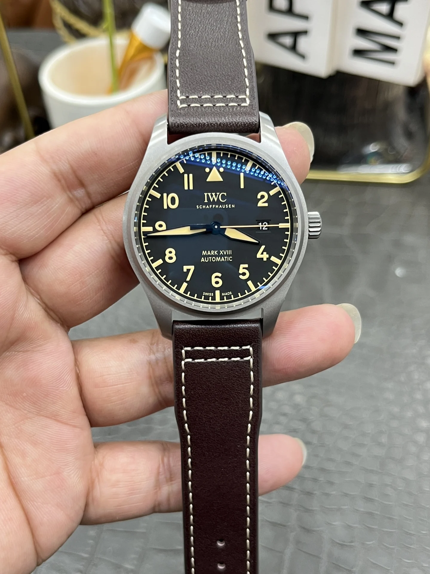 IWC Pilot Titanium 40mm — photographed off the sweep