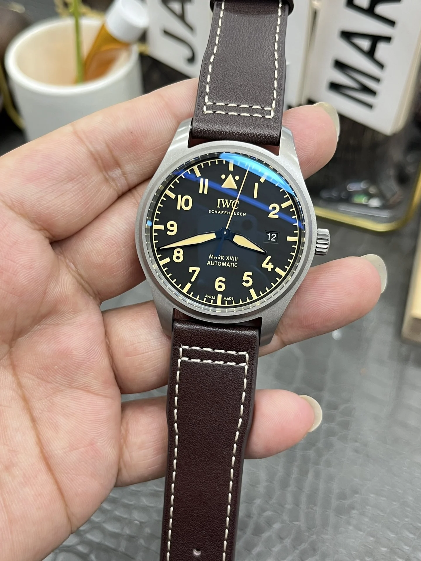 IWC Pilot Titanium 40mm — photographed off the sweep