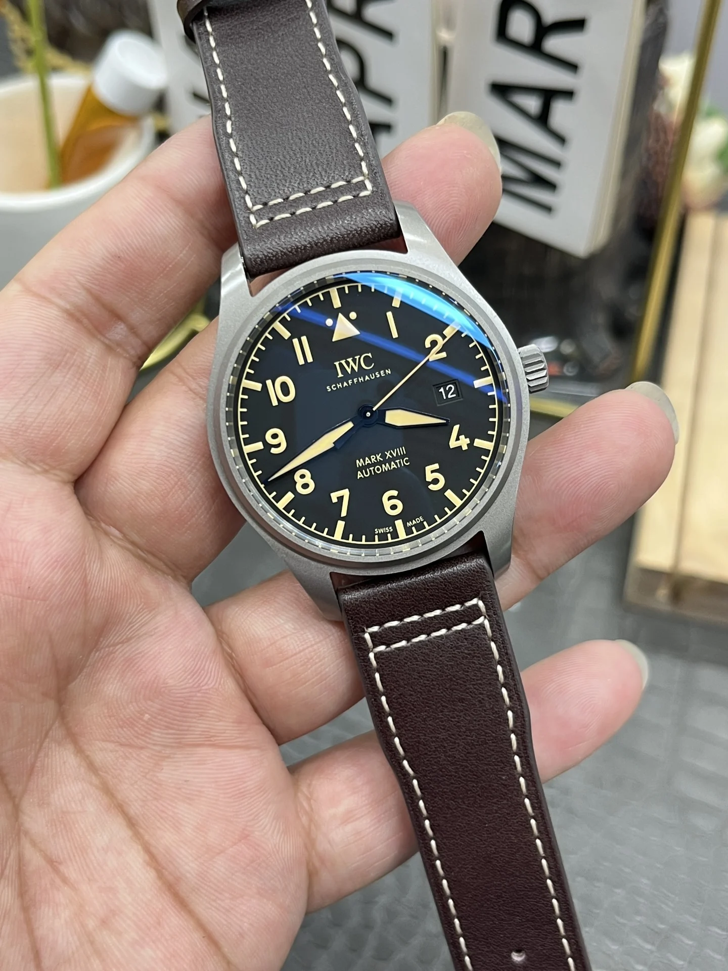 IWC Pilot Titanium 40mm — photographed off the sweep