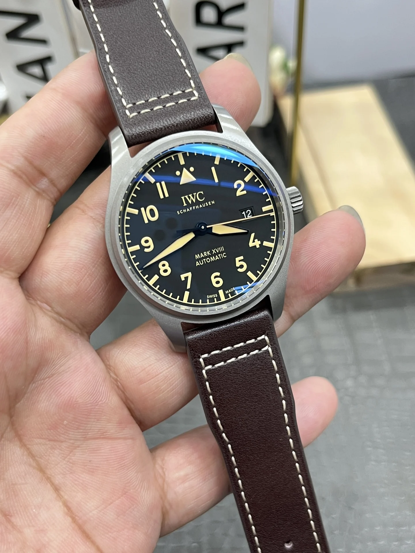 IWC Pilot Titanium 40mm — photographed off the sweep