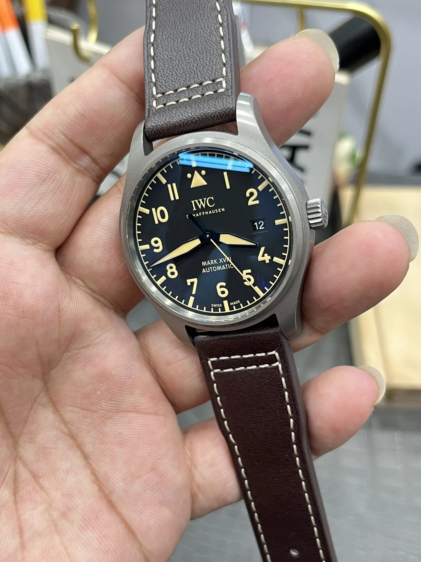 IWC Pilot Titanium 40mm — photographed off the sweep
