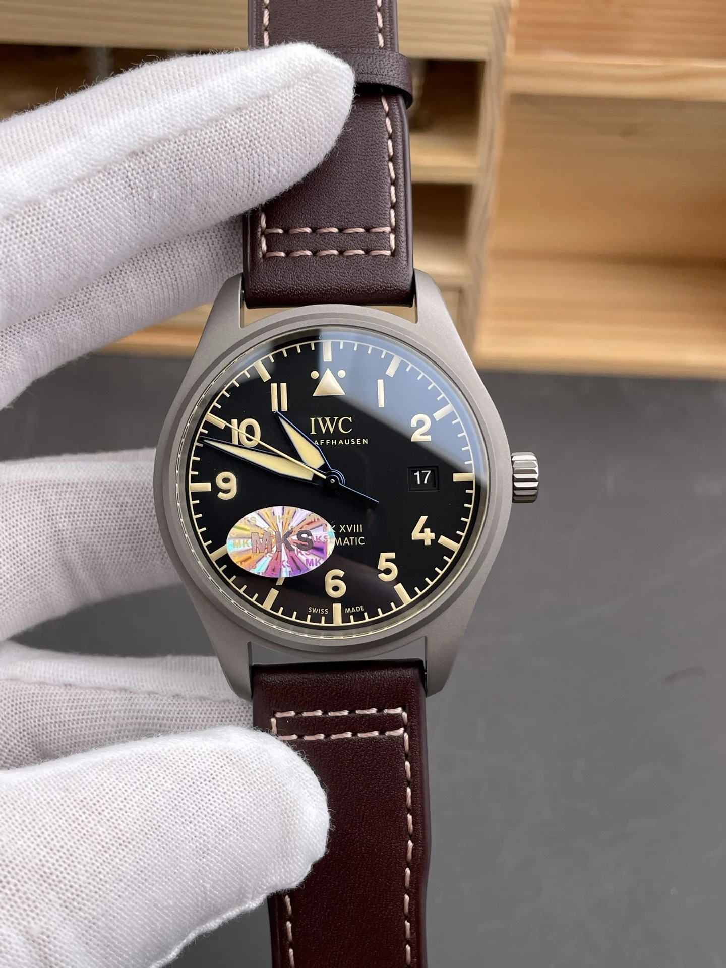 IWC Pilot Titanium 40mm — photographed off the sweep