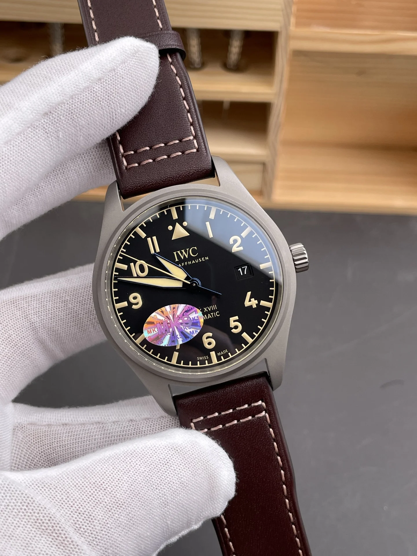 IWC Pilot Titanium 40mm — photographed off the sweep