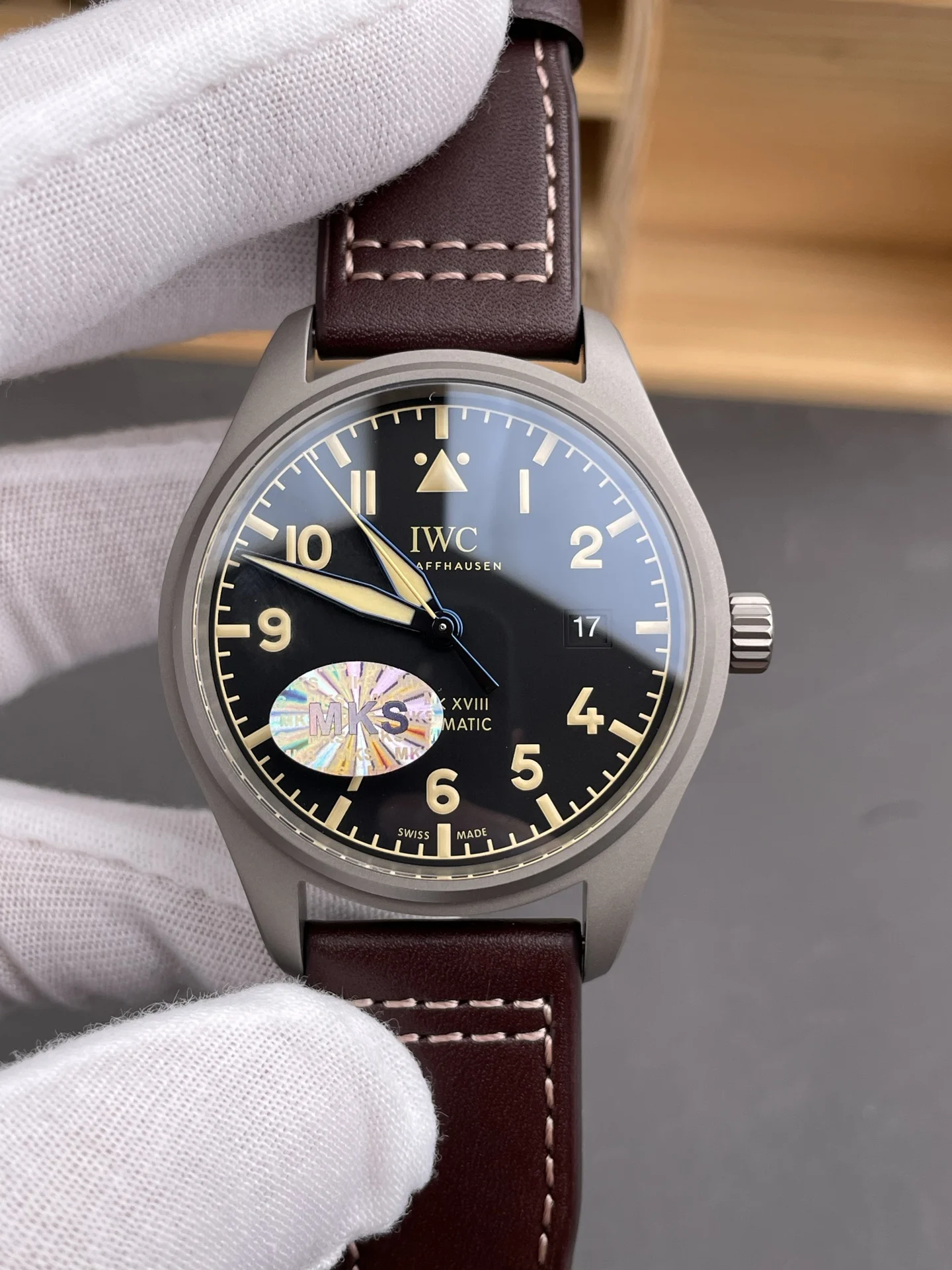 IWC Pilot Titanium 40mm — photographed off the sweep