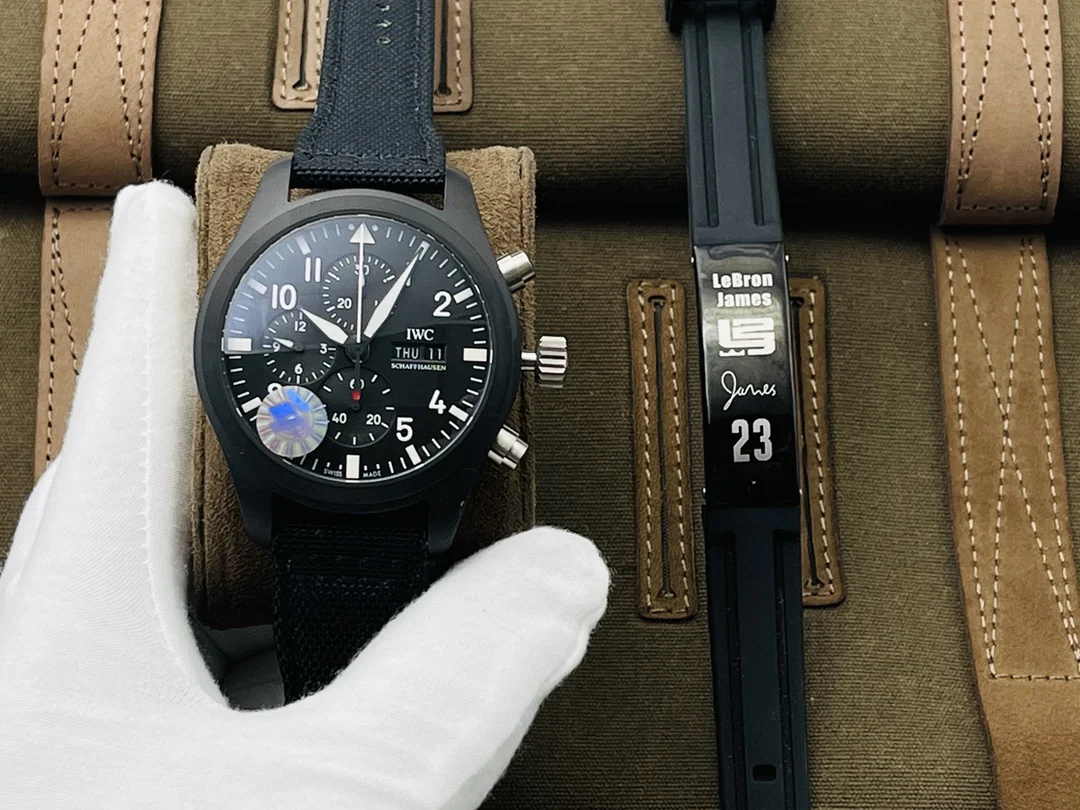 IWC Pilot Titanium 44 × 16.5mm — photographed off the sweep