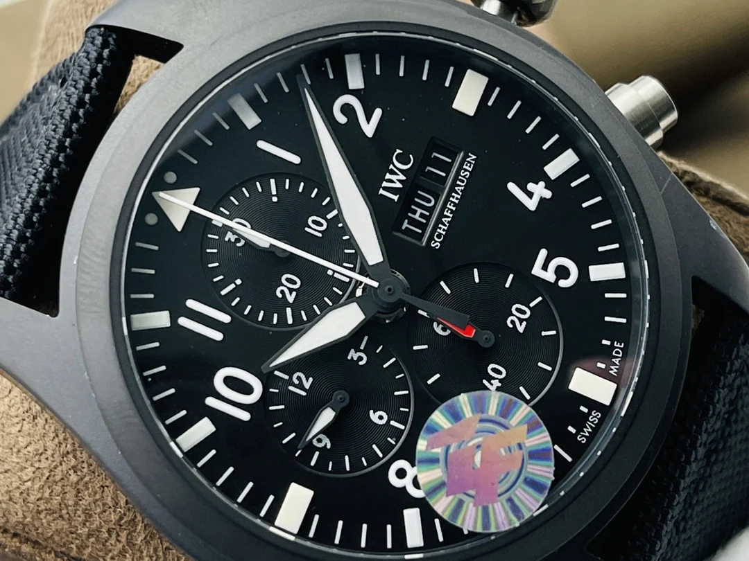 IWC Pilot Titanium 44 × 16.5mm — photographed off the sweep