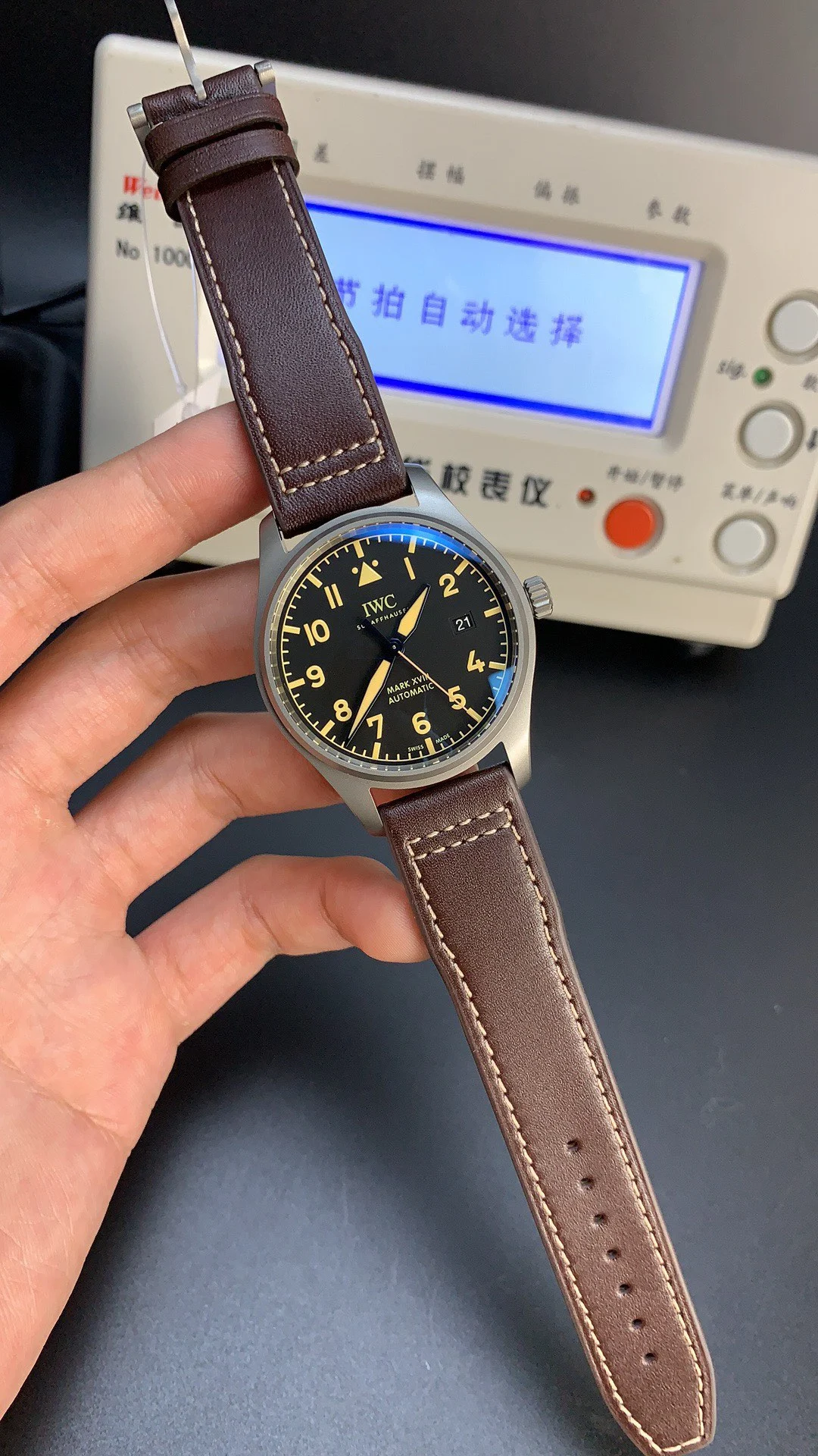 IWC Pilot Titanium — photographed off the sweep