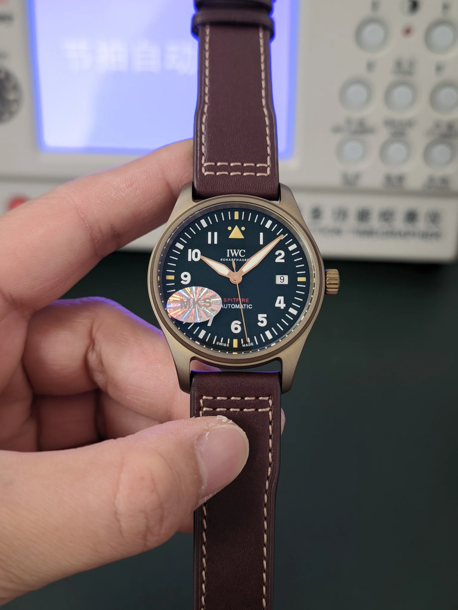 IWC Pilot Titanium Green Dial 39mm