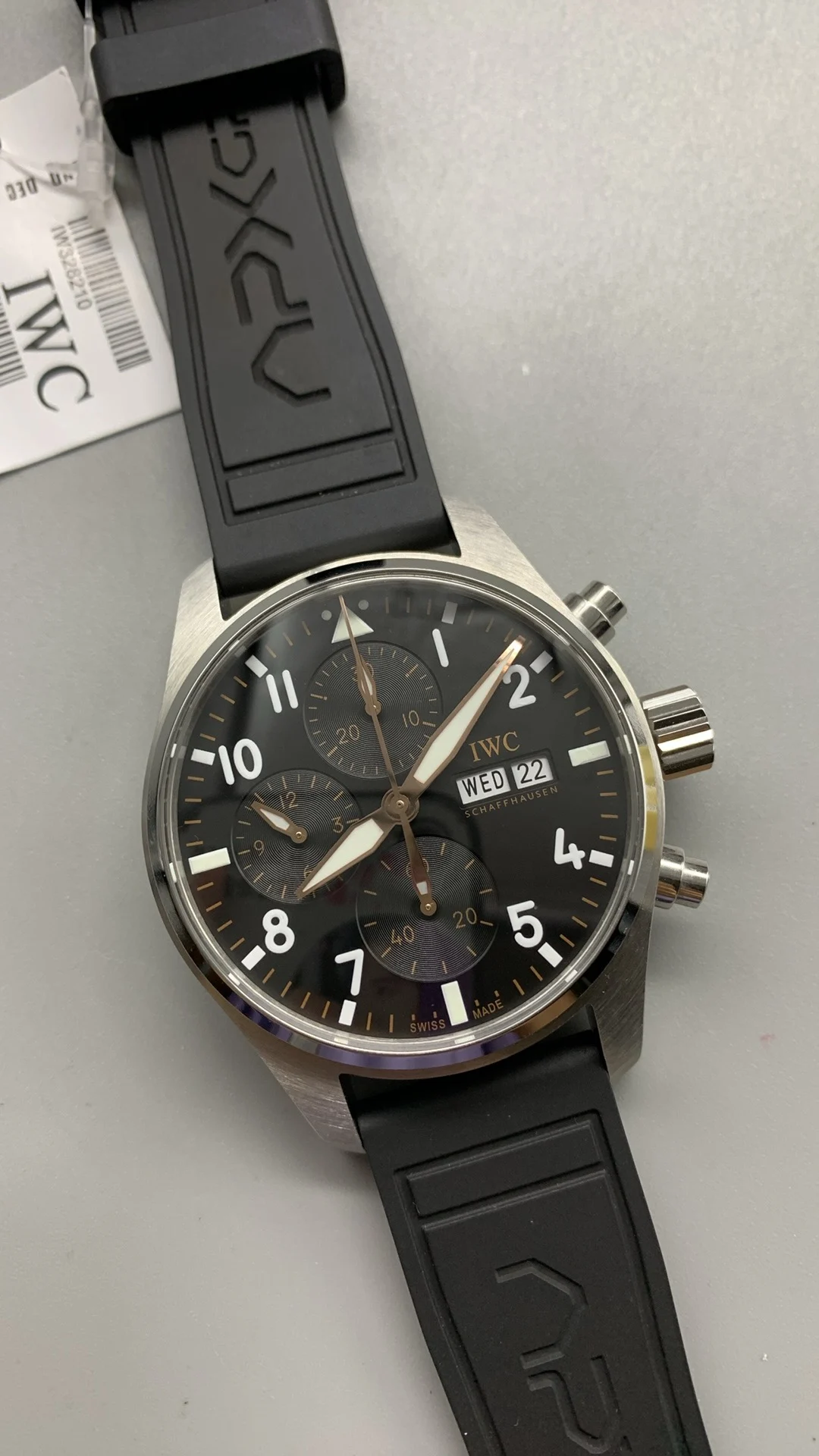 IWC Pilot — photographed off the sweep