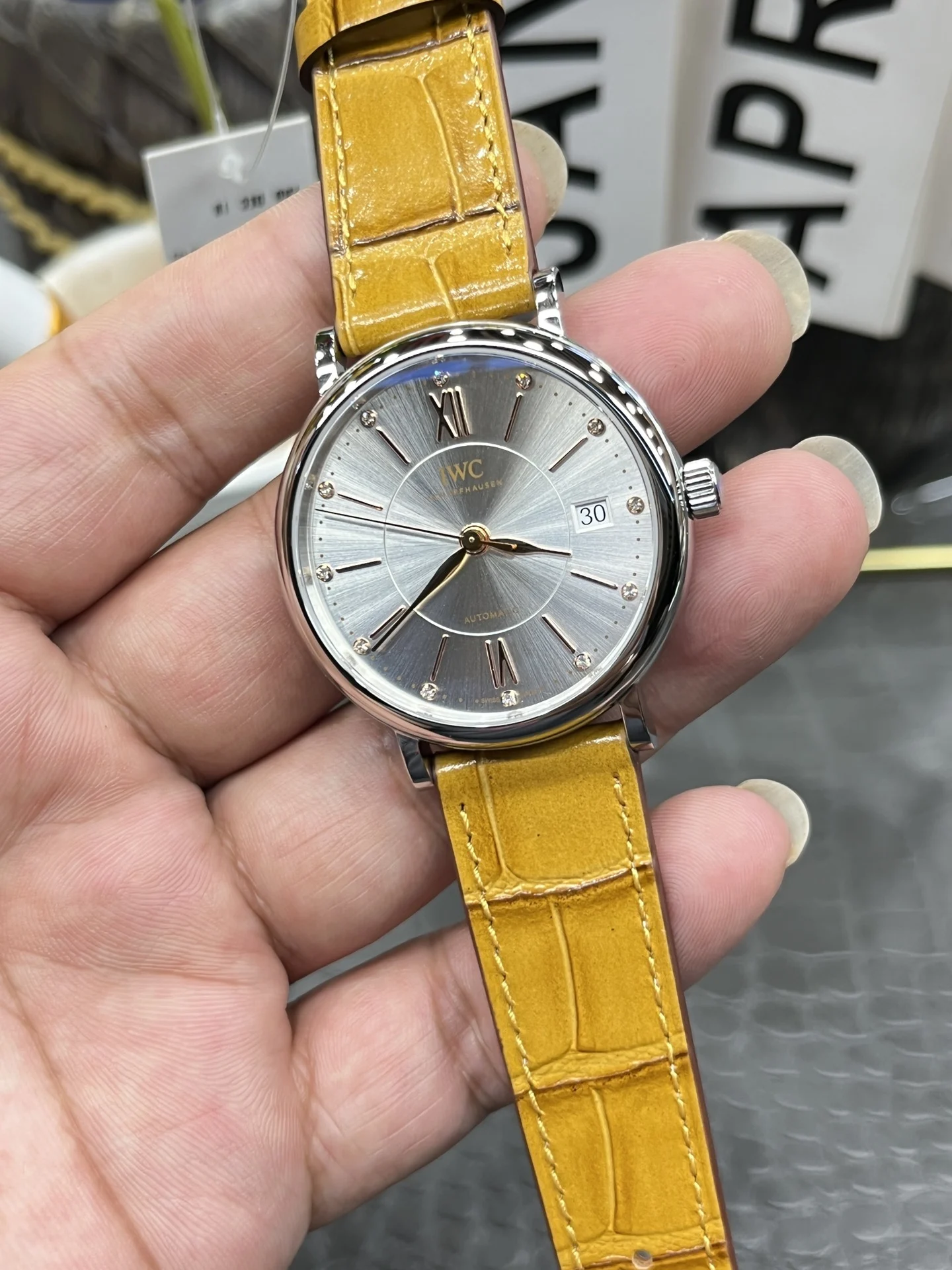 IWC Portofino 34mm — photographed off the sweep