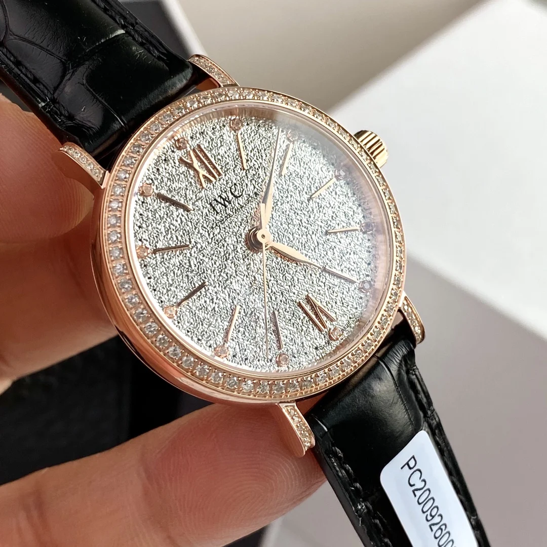 IWC Portofino Diamond-Set 34mm — photographed off the sweep