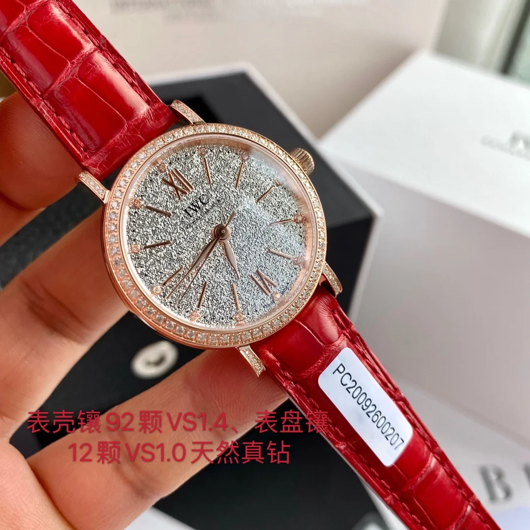 IWC Portofino Diamond-Set 34mm — photographed off the sweep