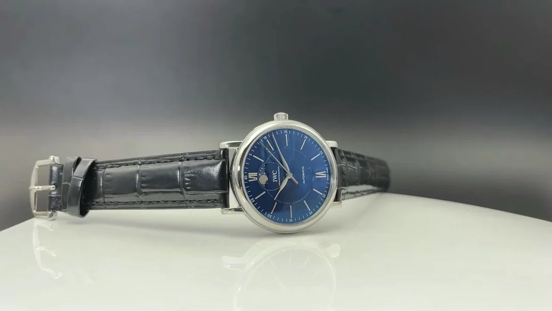 IWC Portofino Moon Phase 40mm — photographed off the sweep