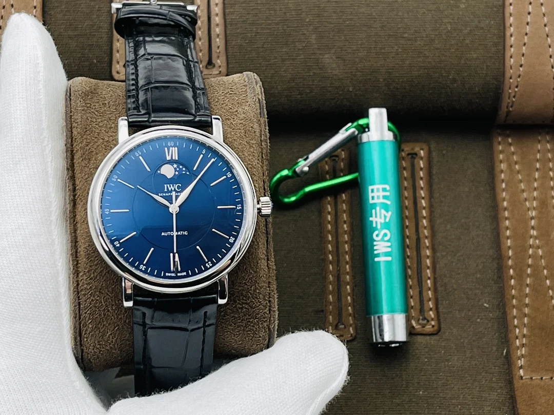 IWC Portofino Moon Phase 40mm — photographed off the sweep