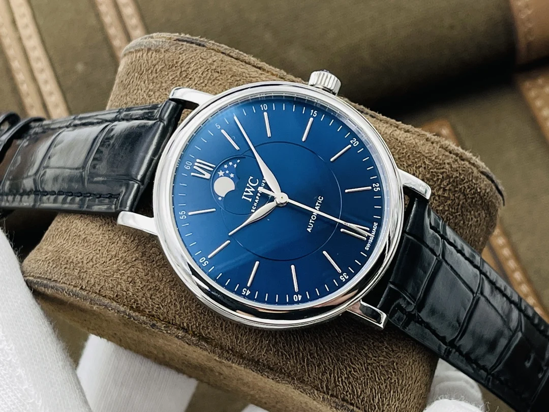 IWC Portofino Moon Phase 40mm — photographed off the sweep