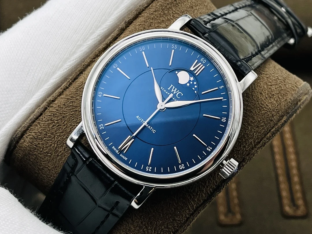 IWC Portofino Moon Phase 40mm — photographed off the sweep