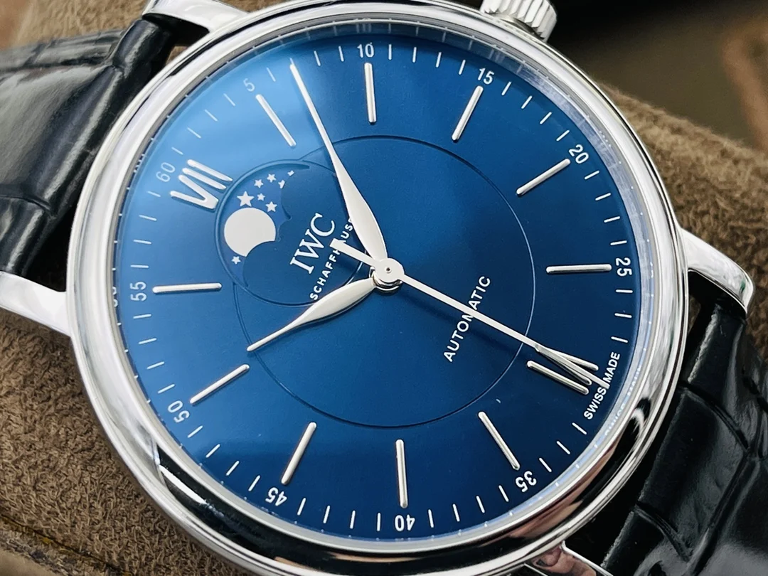 IWC Portofino Moon Phase 40mm — photographed off the sweep
