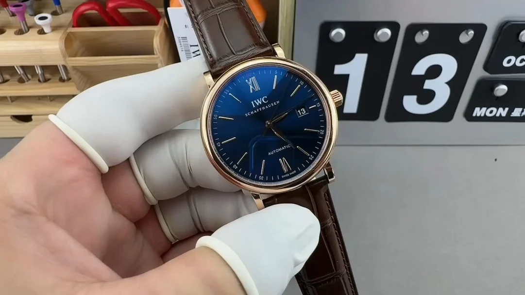 IWC Portofino Rose Gold Blue Dial