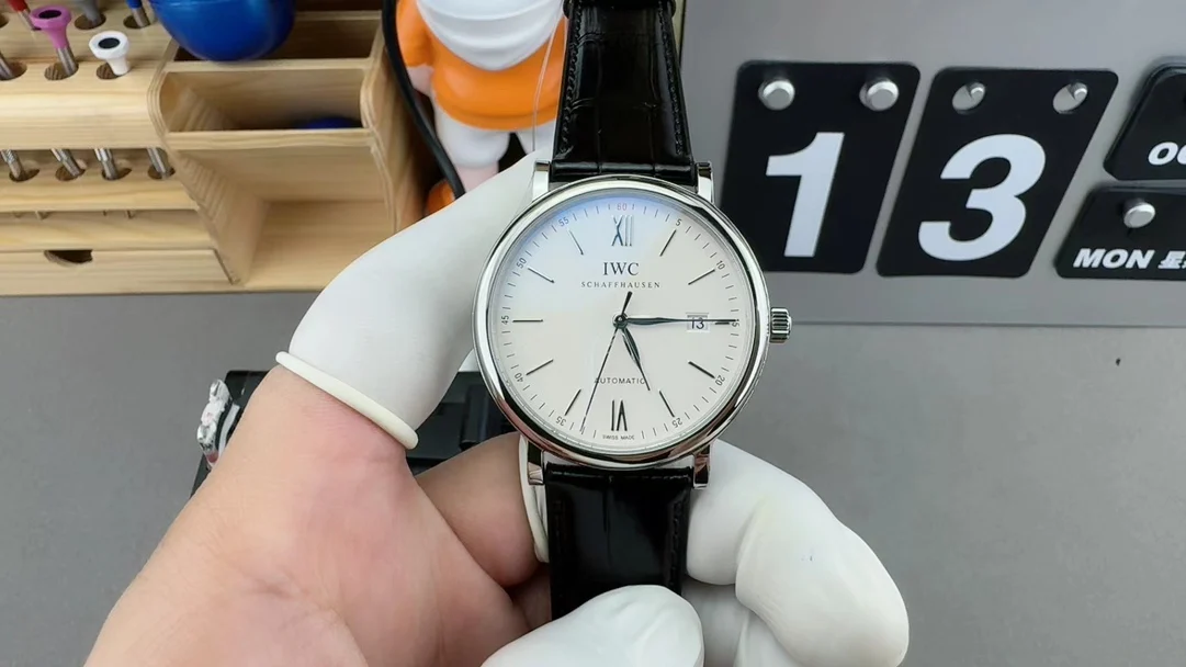 IWC Portofino White Dial — photographed off the sweep