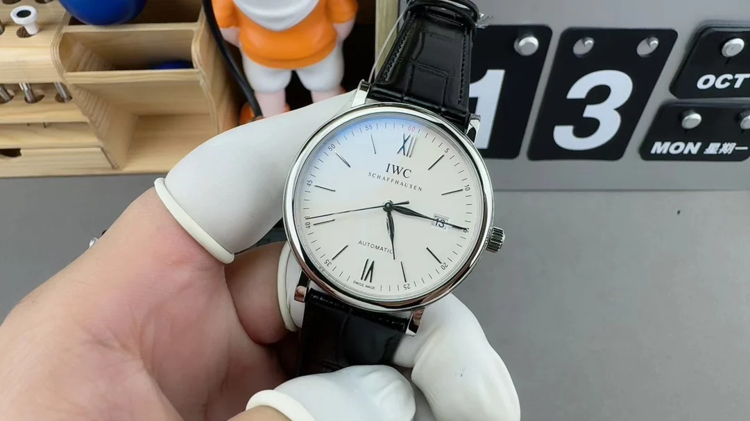 IWC Portofino White Dial — photographed off the sweep