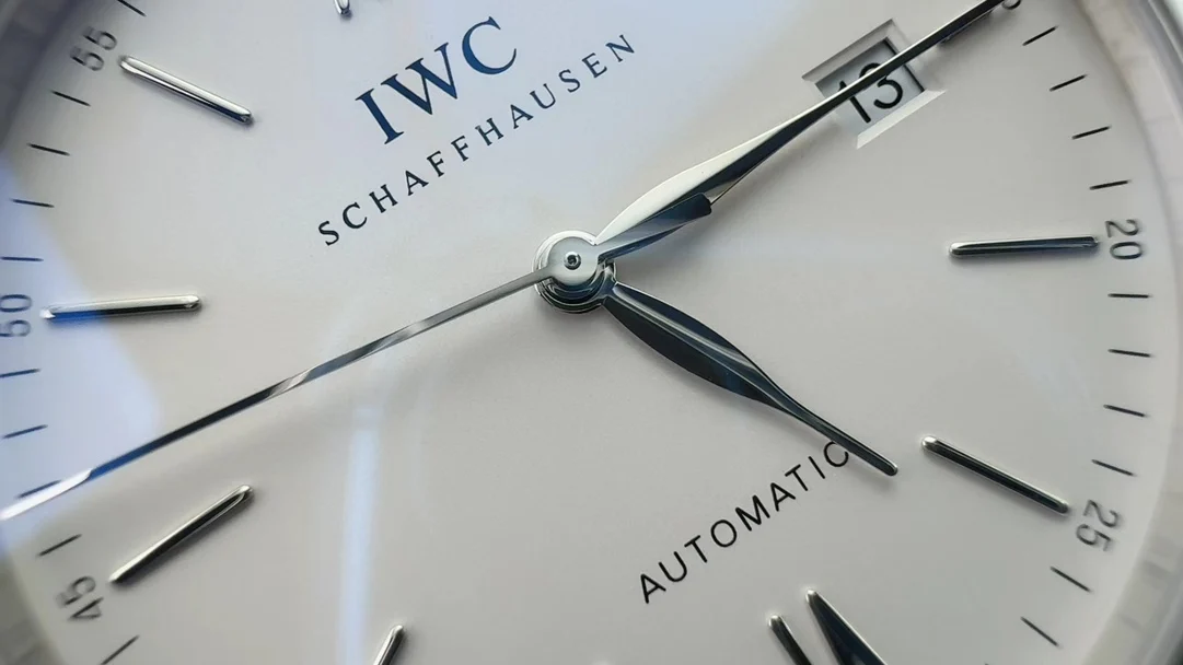 IWC Portofino White Dial — photographed off the sweep