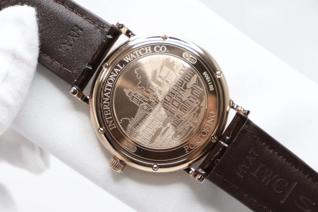 IWC Portofino White Gold White Dial — photographed off the sweep