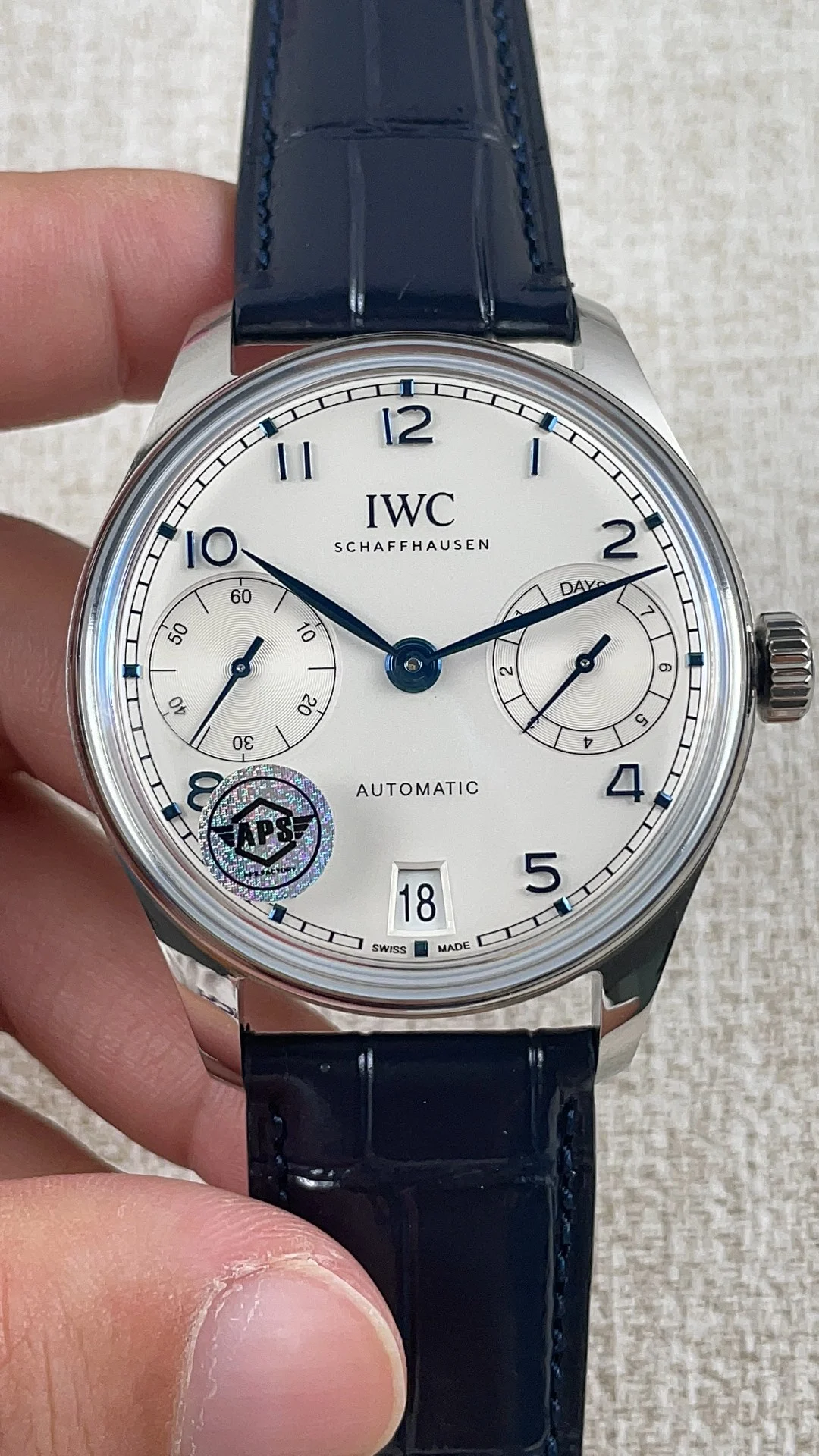 IWC Portugieser — photographed off the sweep