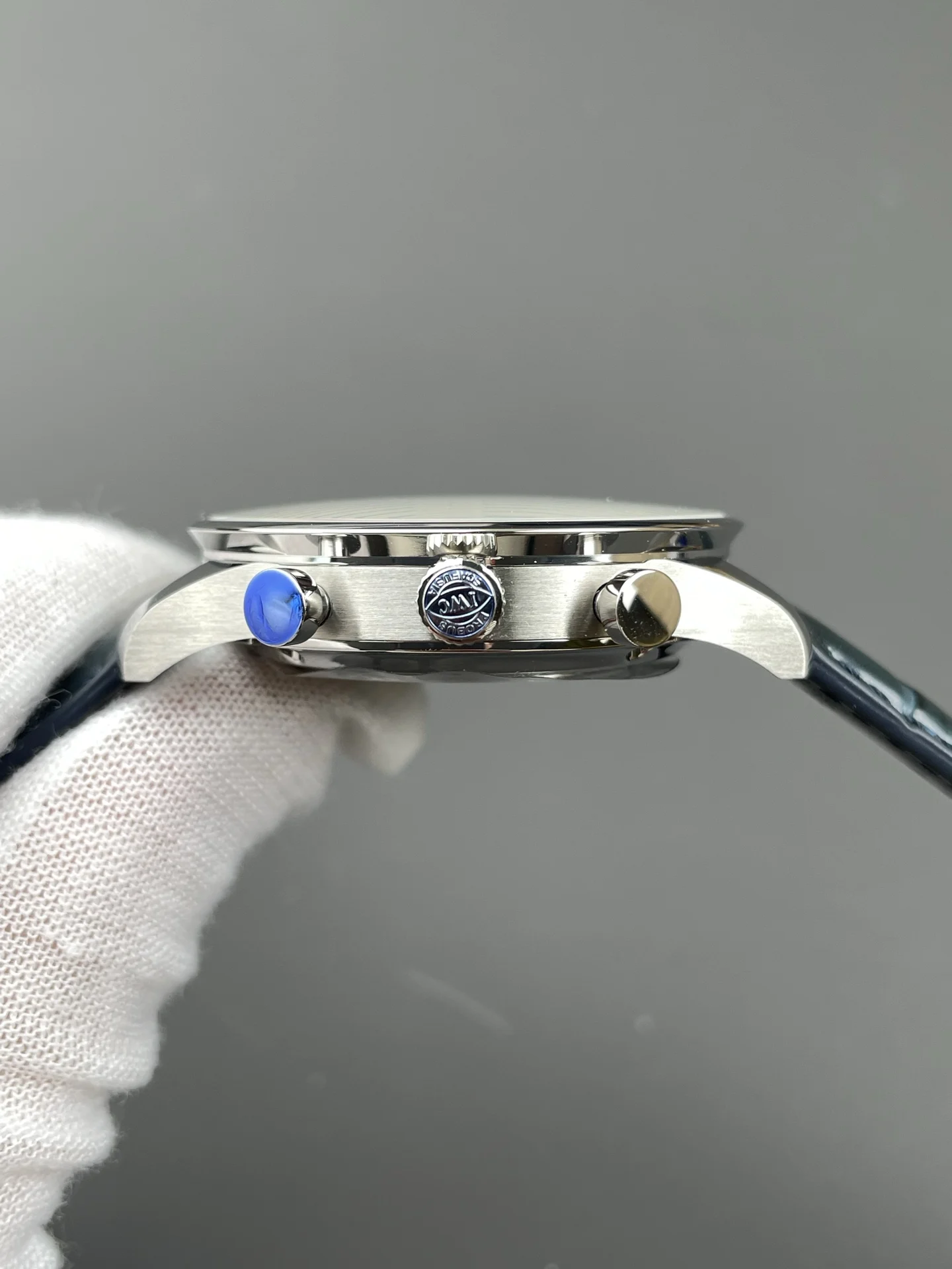 IWC Portugieser Blue Dial — photographed off the sweep