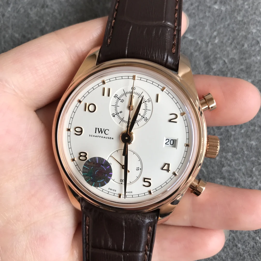 IWC Portugieser Blue Dial 42mm — photographed off the sweep