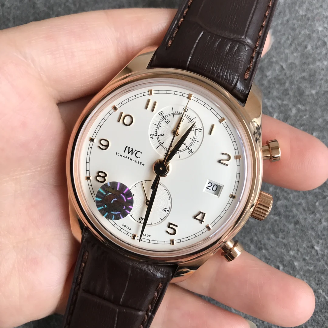 IWC Portugieser Blue Dial 42mm — photographed off the sweep